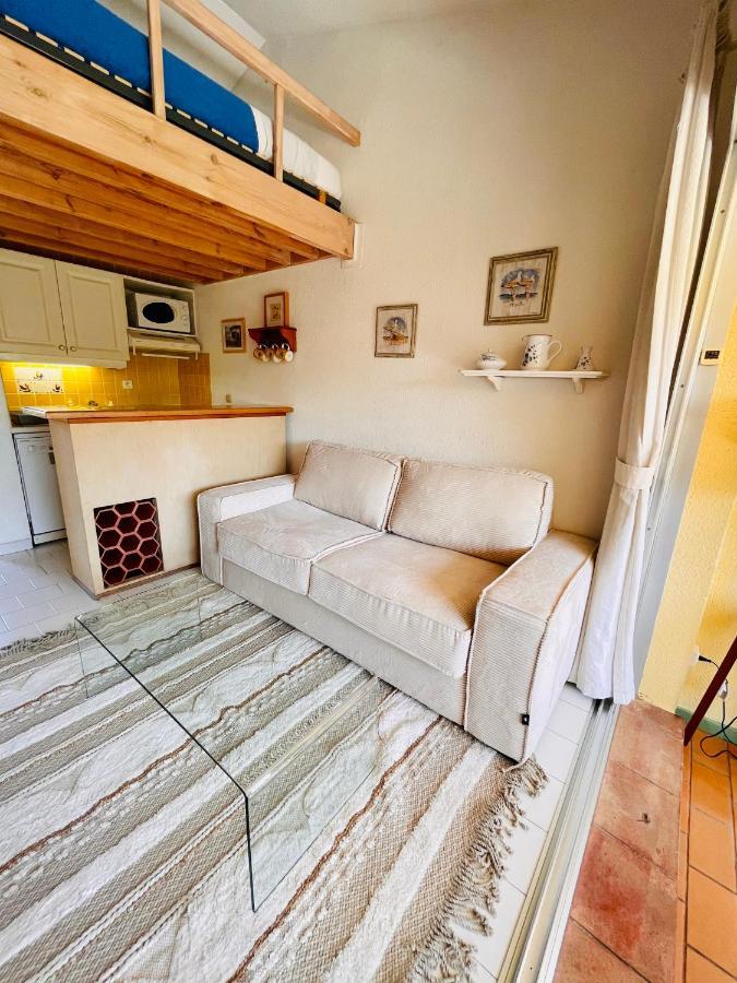 Bel Appartement Avec Mezzanine, Vue Mer Et Piscine Cogolin Kültér fotó